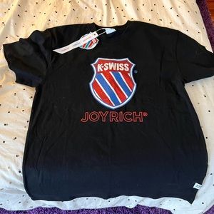 Joyrich x Kswiss glitter logo t shirt size unisex L